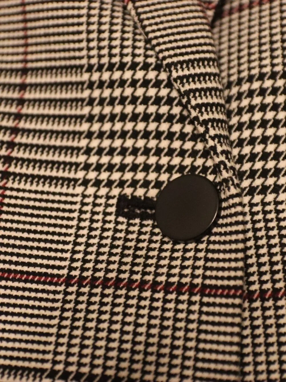 Calvin Klein Single Button Plaid Longline Blazer Tailored Slim Fit Size 4